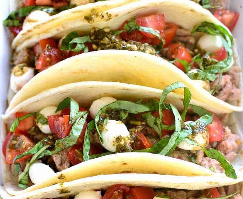 caprese tacos