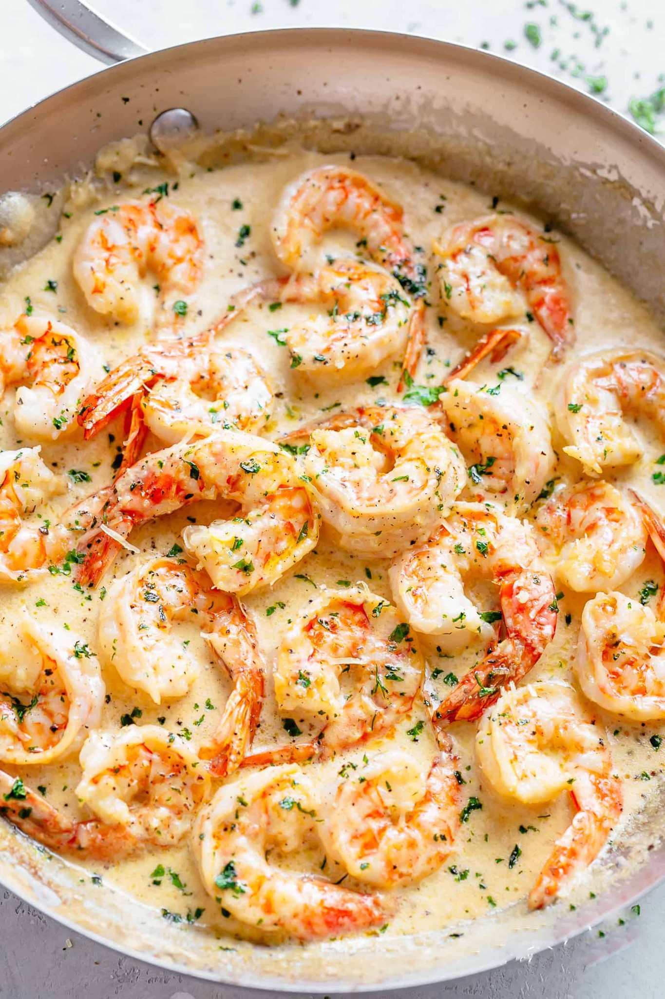 creamy garlic shrimp dish