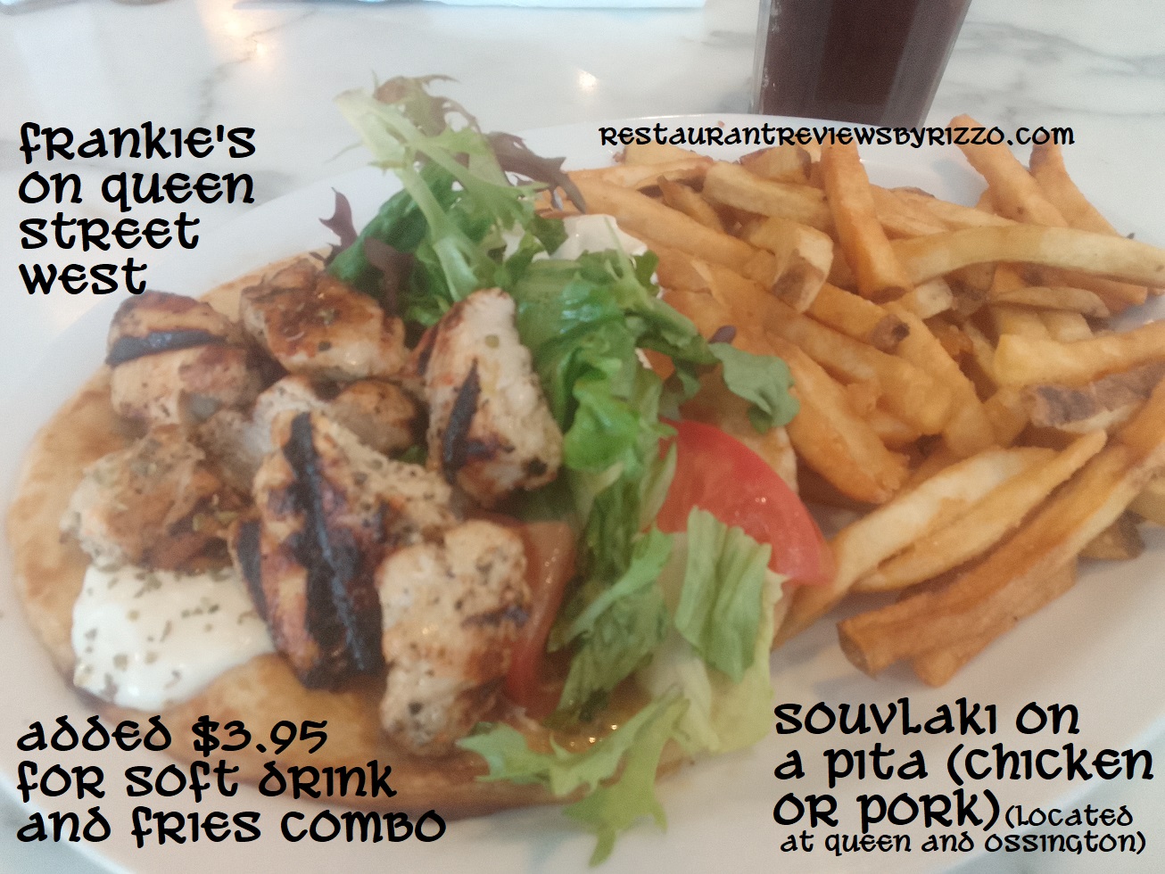 Frankies souvlaki combo