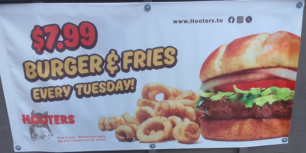 hooters - yay!!