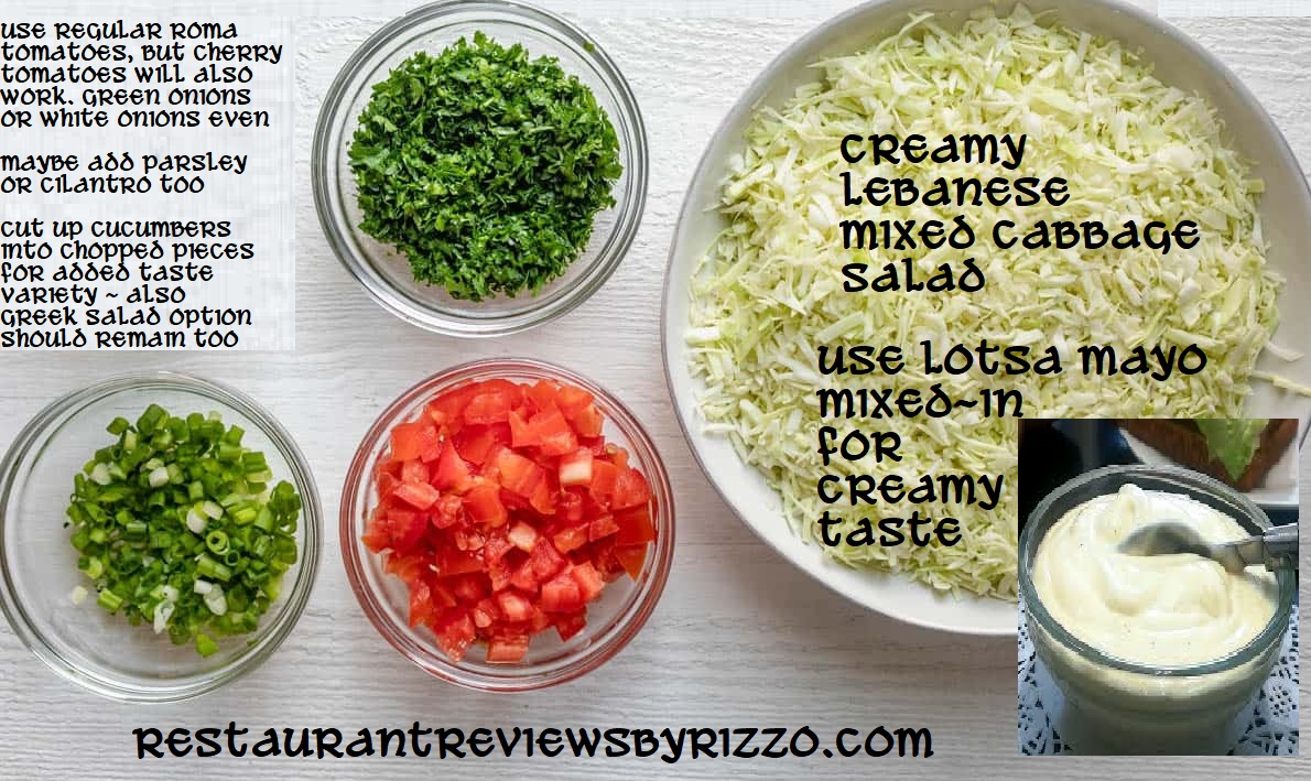 creamy lebanese cabbage salad