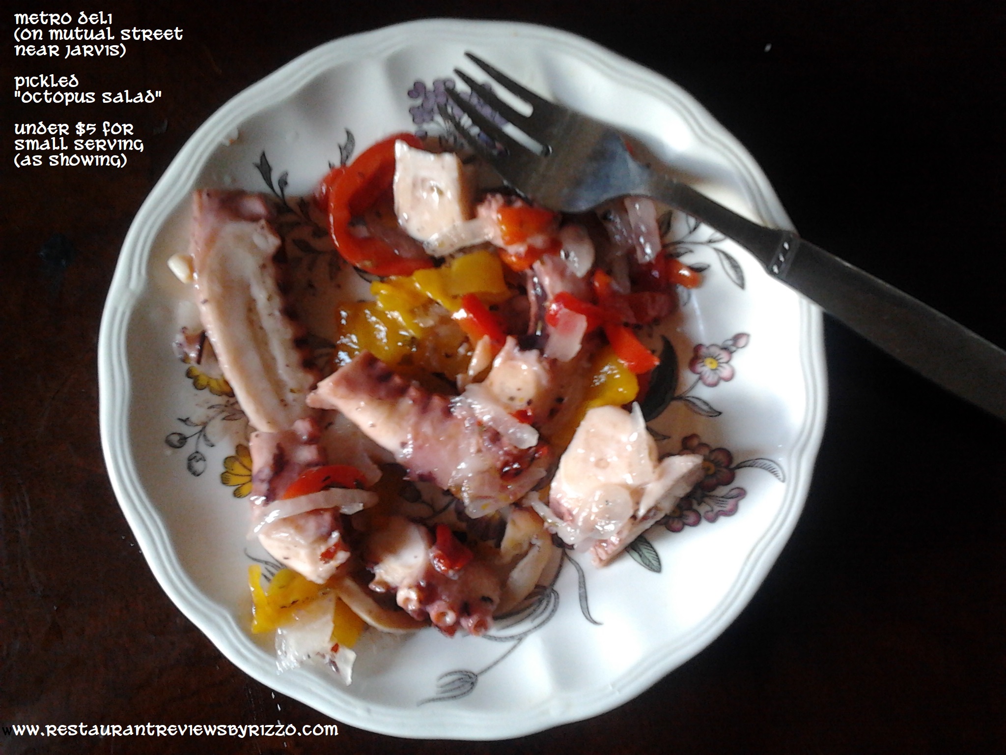 Metro Deli Octopus salad sample treat