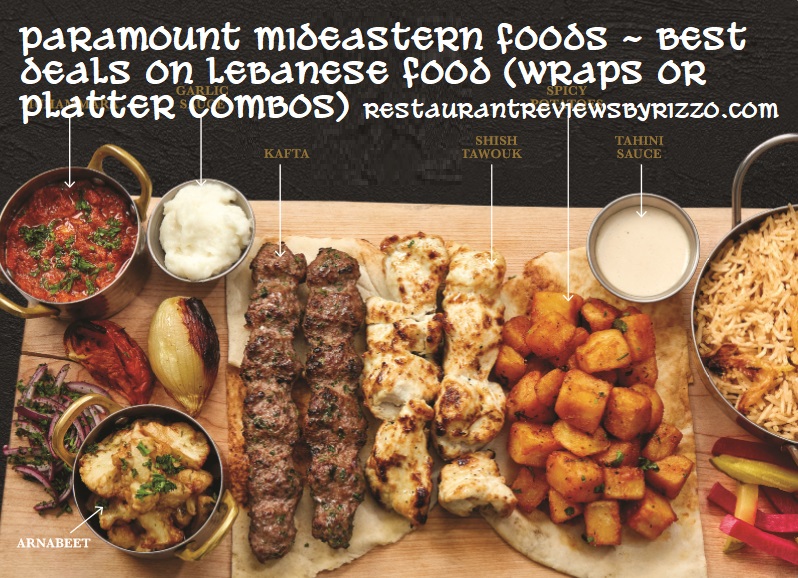 Paramount food platter or wraps