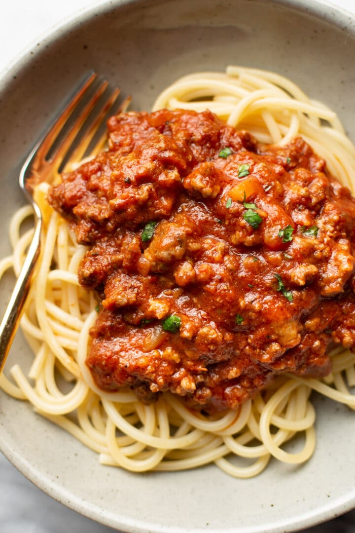 spaghetti with meat sauce